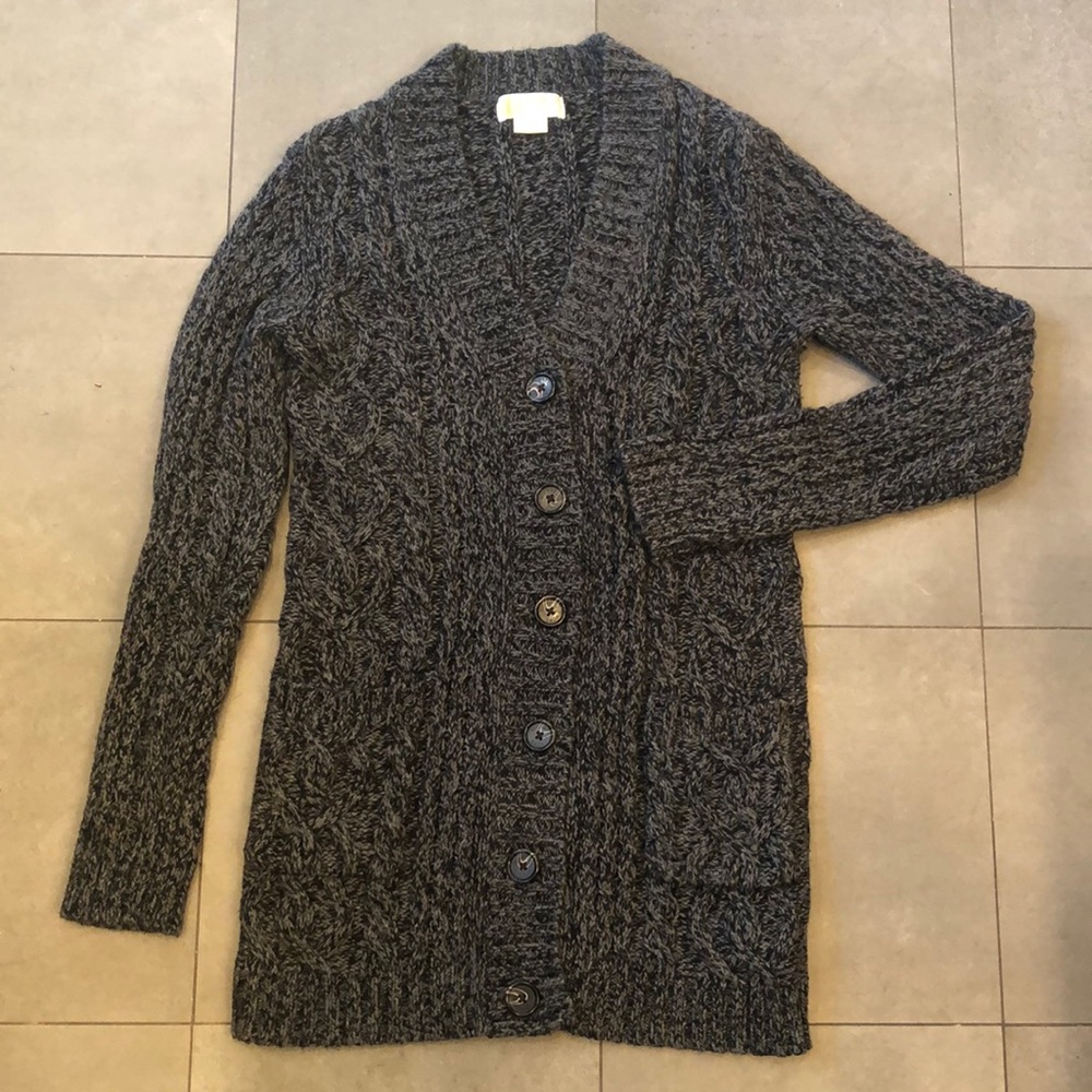 Michael Kors V-Neck Button Down Cardigan Sweater